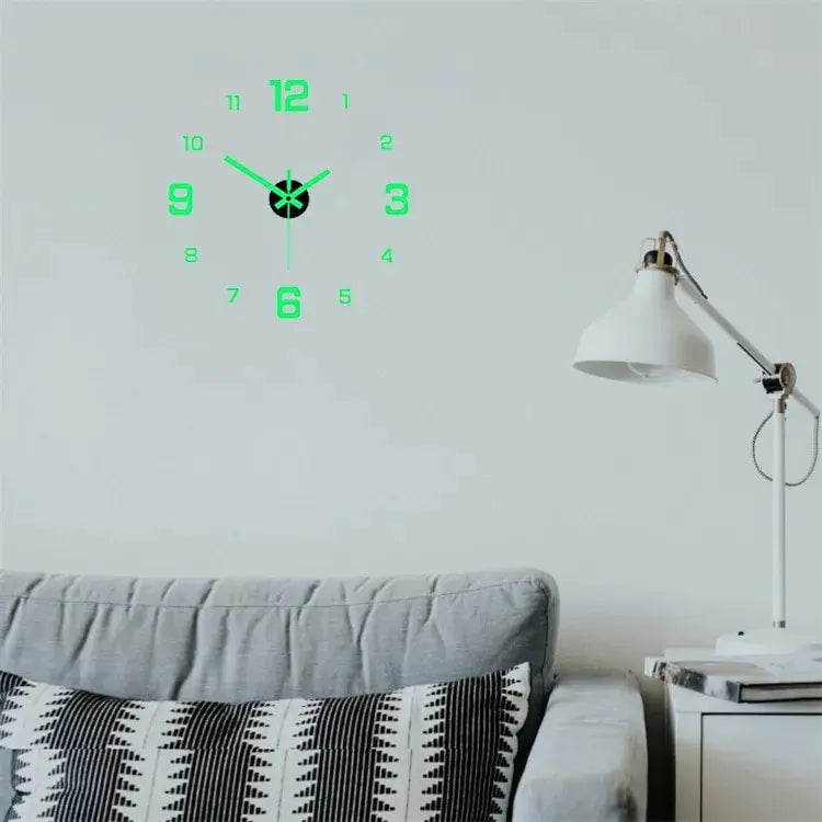 Creative Simple Luminous Wall Sticker Digital Clock