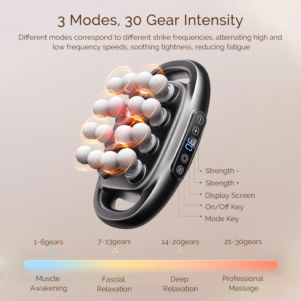 16-Head Fascia High-Frequency Vibration Body Massager For Back, Waist, Neck, and Shoulders