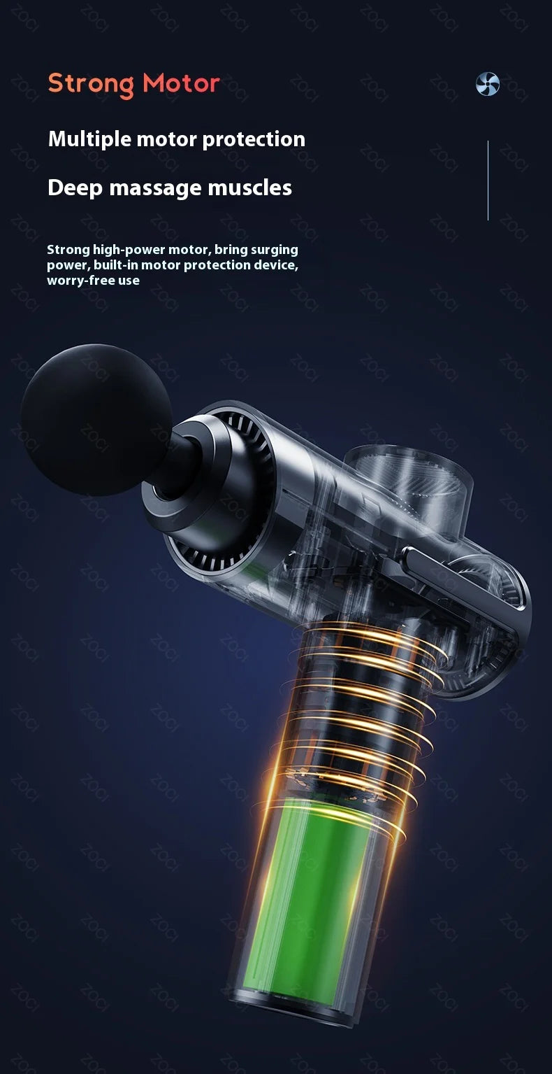 3 Mode Handheld Portable Mini Deep Tissue Muscle Massager Gun With Heated Head & 99 Speed Electric Fascia