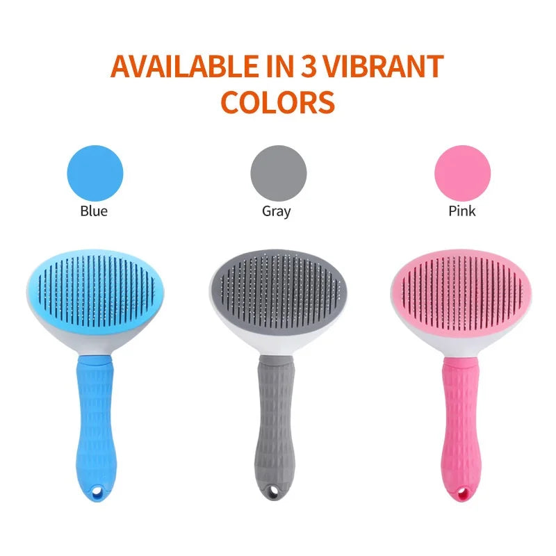 Self Cleaning Pet Brush Comb For Pet Hair Removal And Grooming Tool Pet Accessory