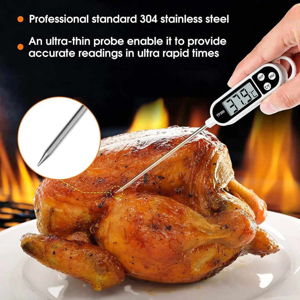 Digital Kitchen Thermometer Instant Temperature Probe Food LCD Display