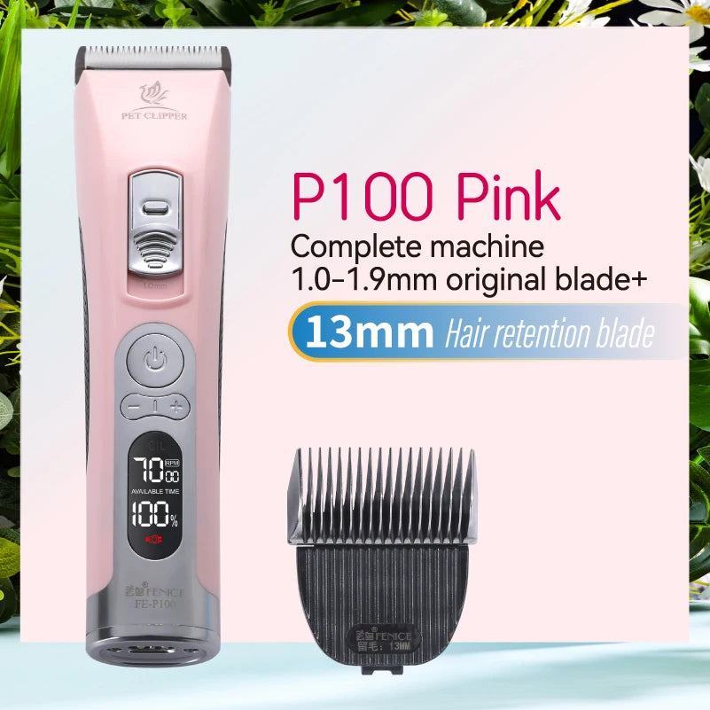 Professional LCD Screen Dog and Cat Electrical Grooming Clippers and Trimmers With Rechargeable Haircut Machine