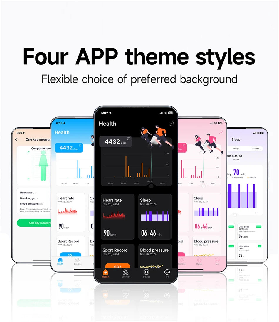 Sport Fitness Tracker Smart Bracelet Heart Rate Blood Pressure Monitor & Smartwatch Band