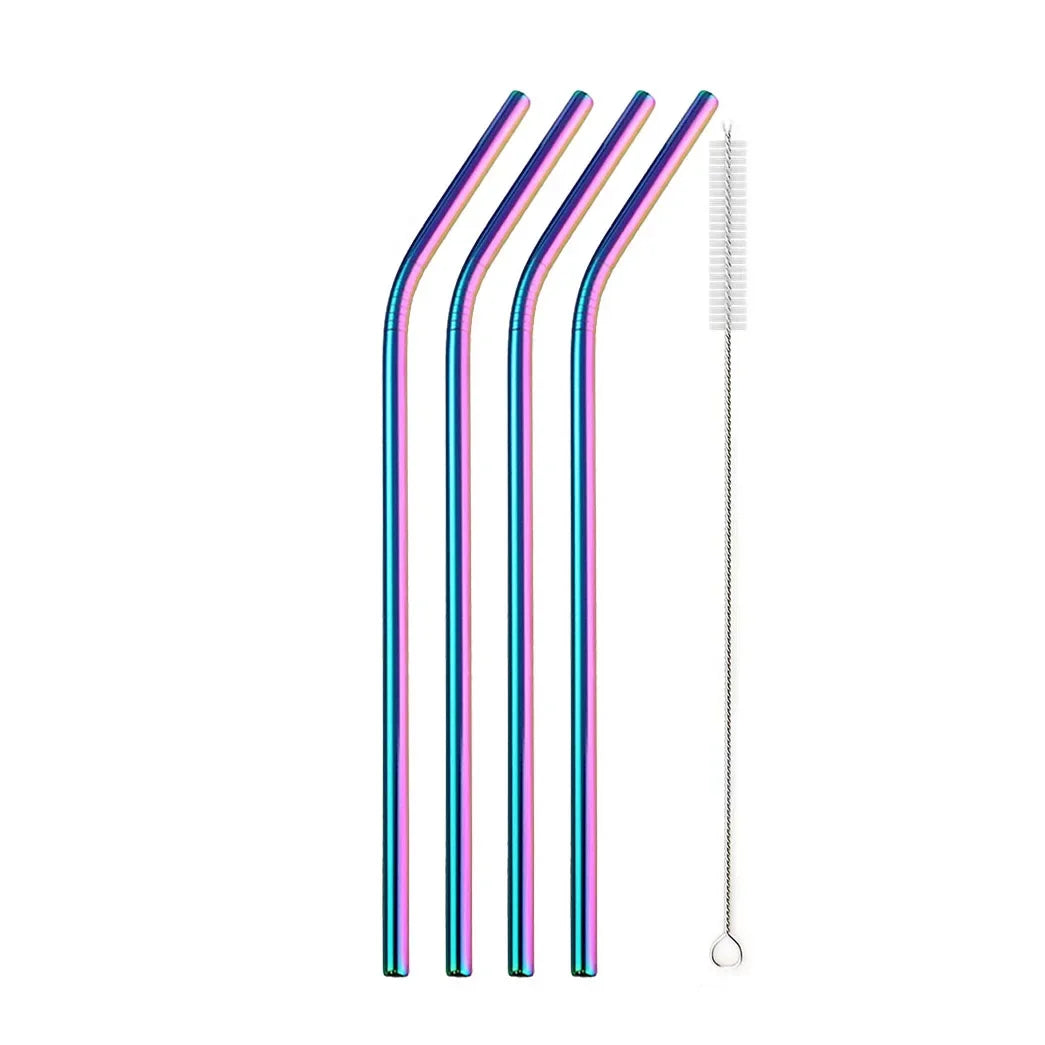 5/10Pcs Reusable Stainless Steel Drinking Straws