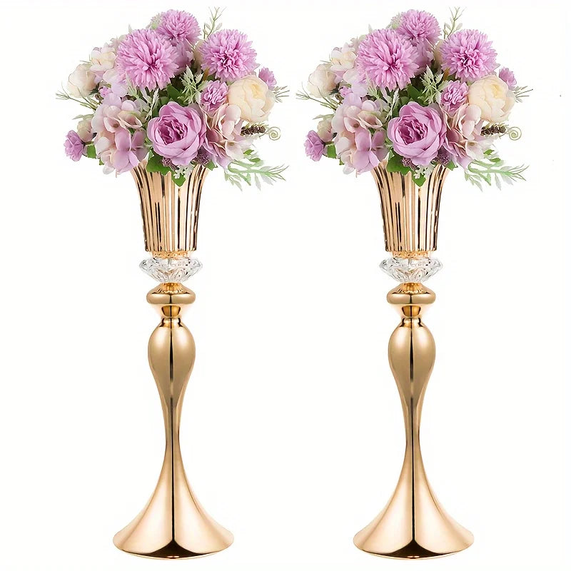 Set of 2 or 10-22Inch Flower Stands Tall Metal Multi-Purpose Centerpiece Decorative Vases