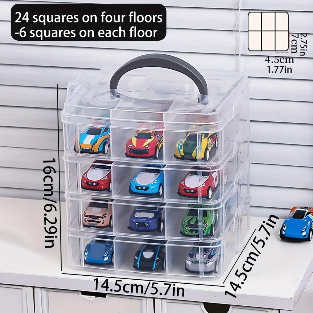 1pc Transparent toy &  multi-purpose dustproof and moisture-proof portable storage box.