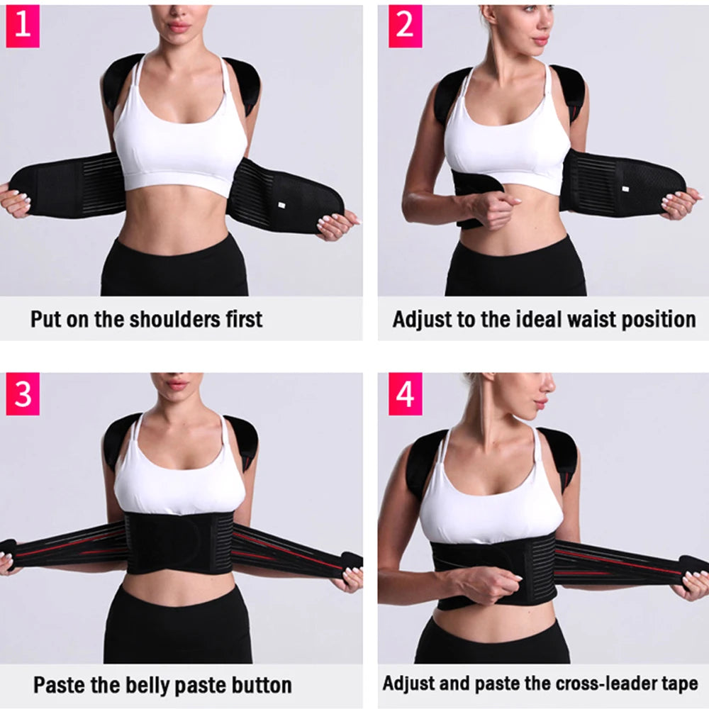 Adjustable Posture Corrector For Back & Shoulder Support Brace