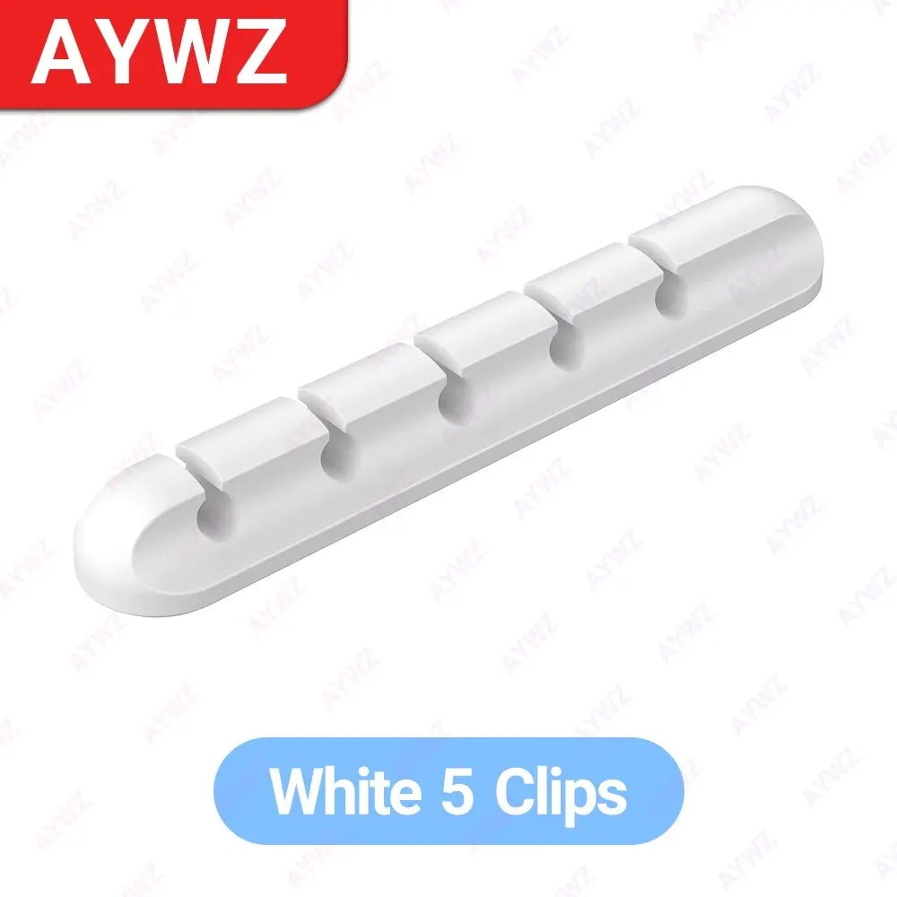 Adhesive Cable Clip Holder For Wire Organizer With USB Charging Cable