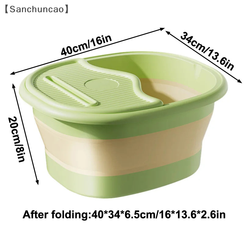 1Pcs Portable Foldable Home Foot Bath Bucket/Basin Massager & Soak Foot Tub