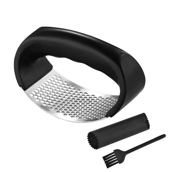 Upgraded Stainless Steel Garlic Press Squeezer & Ginger Rocker