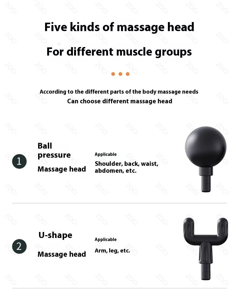3 Mode Handheld Portable Mini Deep Tissue Muscle Massager Gun With Heated Head & 99 Speed Electric Fascia