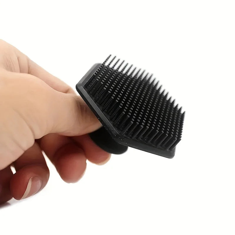 4-piece Soft Silicone Bath Brush Set With Non-Slip Handle
