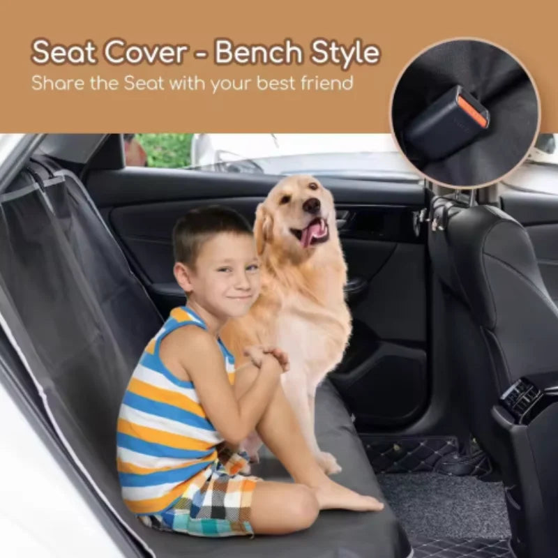 Travel Pet Car Seat Cover Foldable Hammock, Pet Harness & Bag Basket