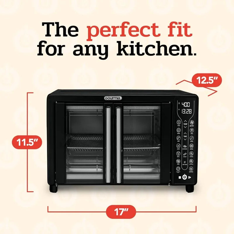 Toaster Oven Air Fryer Combo 17 cooking presets 1700W French door digital air fryer oven 24L capacity