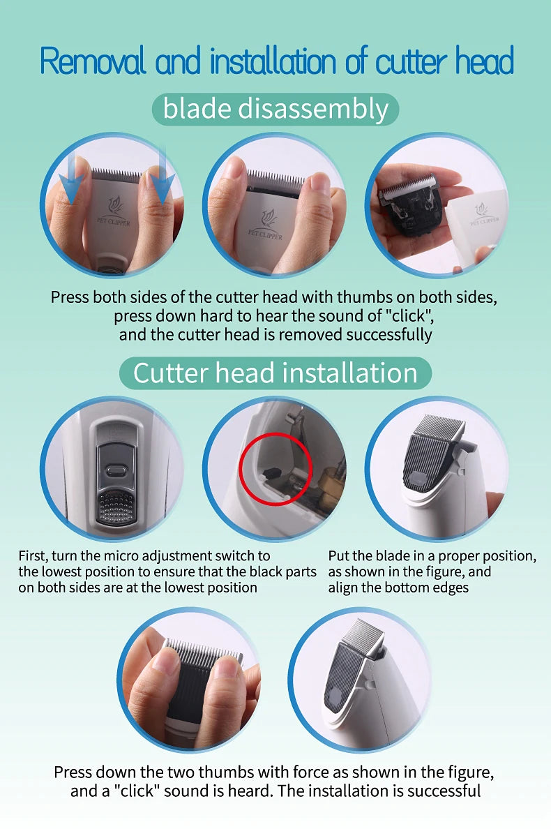 Professional LCD Screen Dog and Cat Electrical Grooming Clippers and Trimmers With Rechargeable Haircut Machine