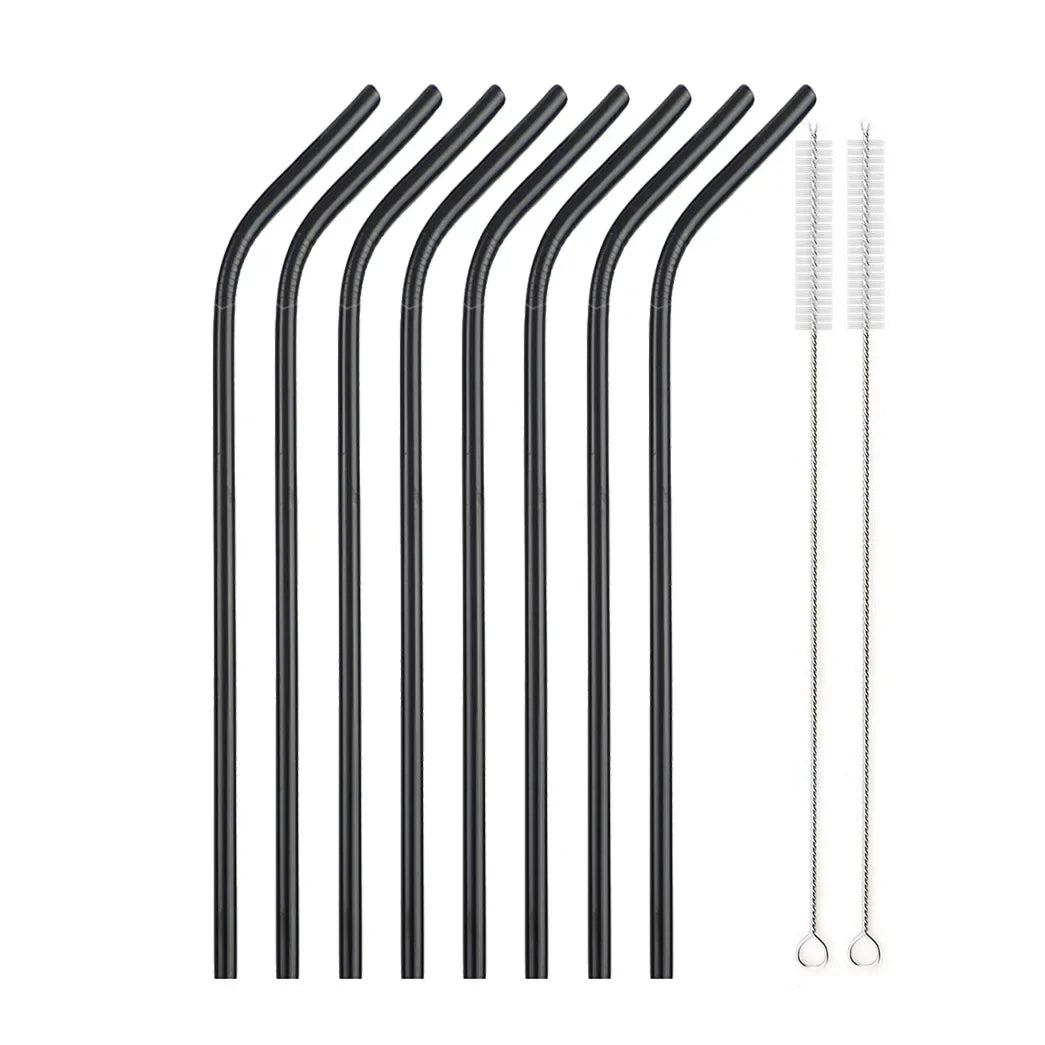5/10Pcs Reusable Stainless Steel Drinking Straws