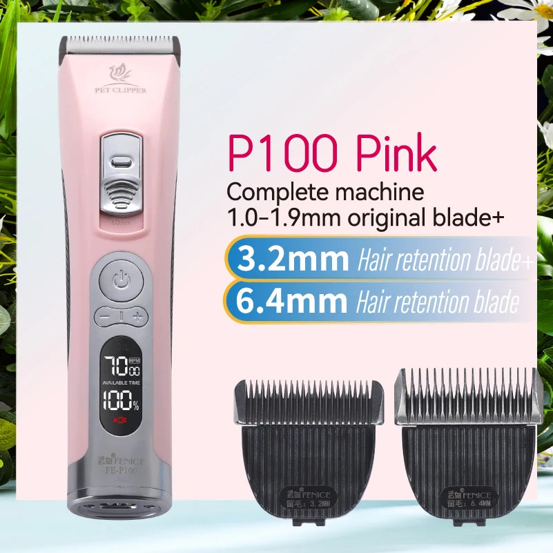 Professional LCD Screen Dog and Cat Electrical Grooming Clippers and Trimmers With Rechargeable Haircut Machine
