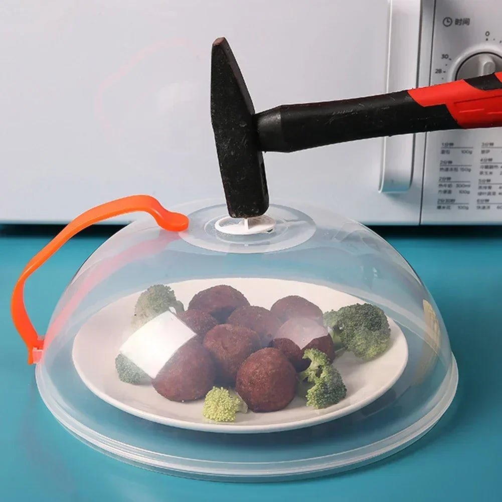 Microwave Food Splash Guard High Temperature Resistant Food Heating Cover with Steam Vent and Handle With Transparent Plate Cover - Lovies Kitchenwares