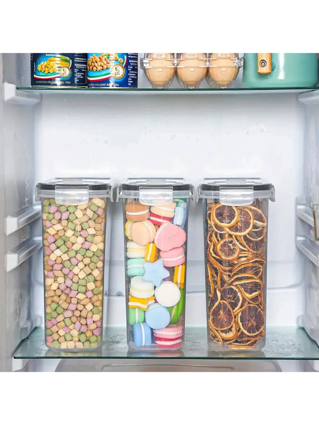 4pcs Airtight Kitchen Pantry Organizer Large Food Storage Containers With Lids