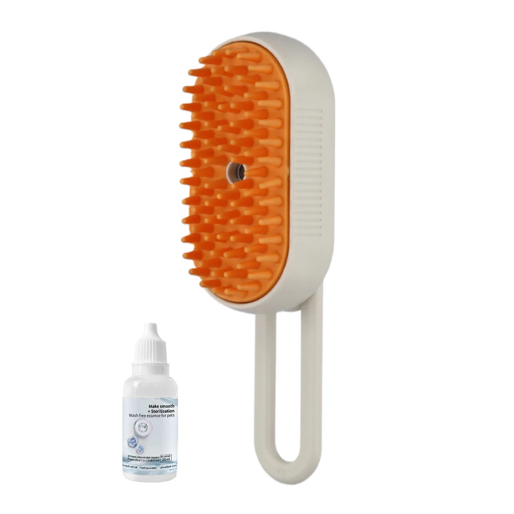 Electric 3-in-1 Pet Hair Spray and Massage Brush