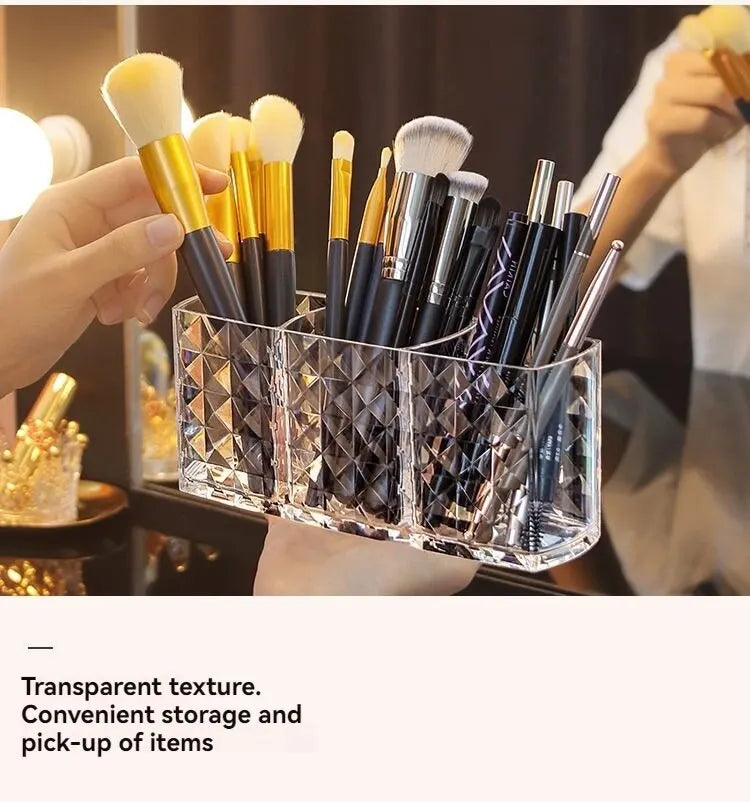 1Pcs/2Pcs Diamond Patterned Mirror Cabinet Storage Box, Multi-Room Multi-Use Storage Box
