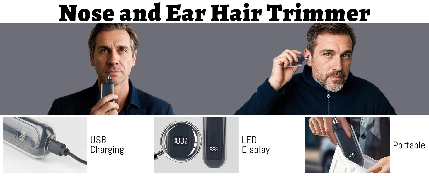 USB Charging Portable Electric Nose and Ear Hair Trimmer With Quick Charging