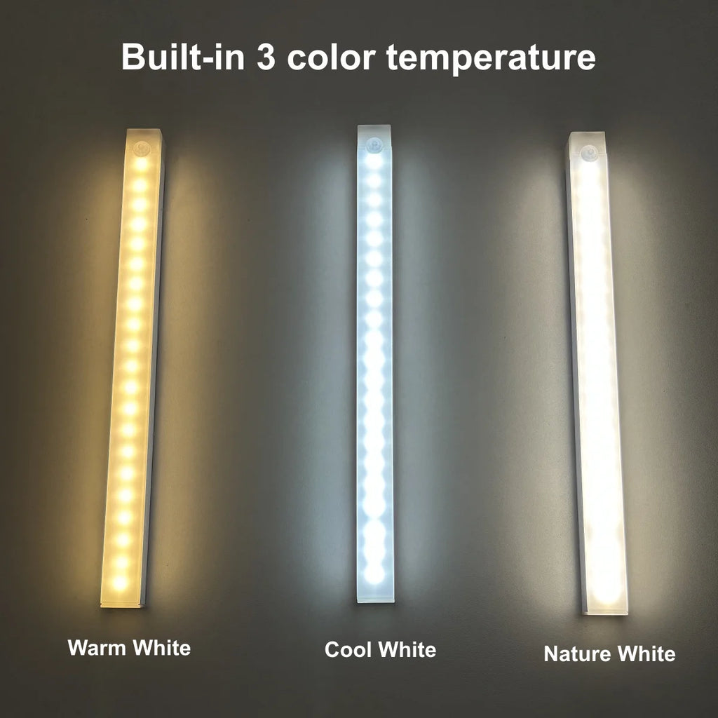 Rechargeable Magnetic Motion Sensor LED Bar Light Induction Portable Cordless Night Light