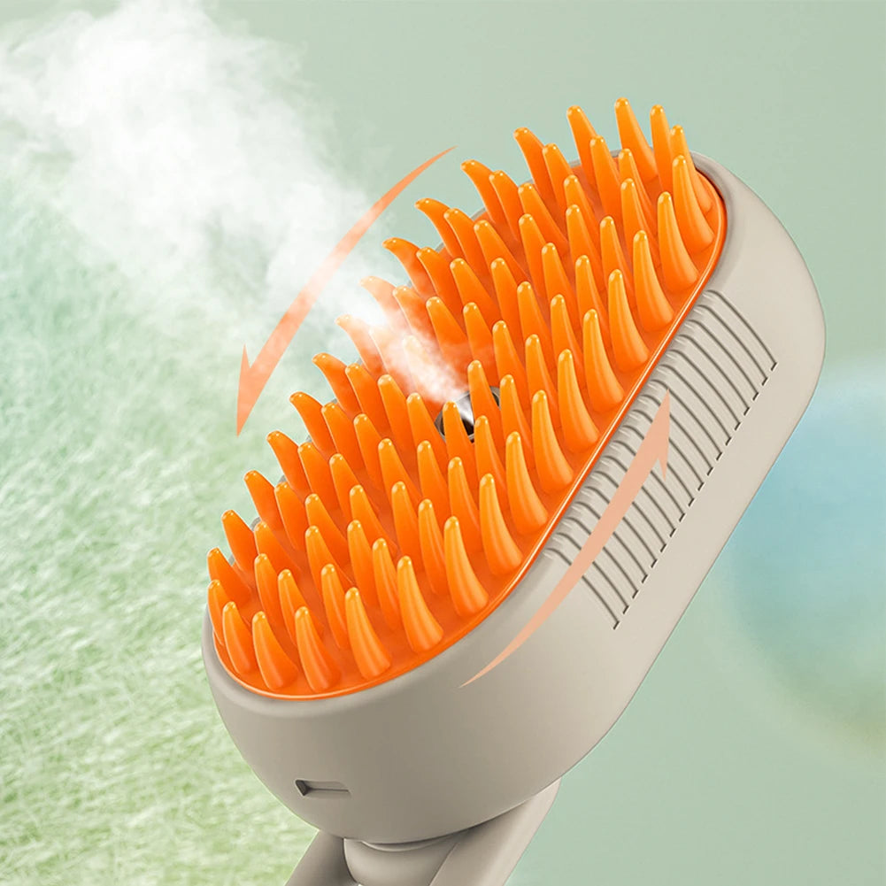 Electric 3-in-1 Pet Hair Spray and Massage Brush