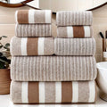 8pcs Towel Set, 2 Bath & 2 Hand Towels, 4 Face Towels
