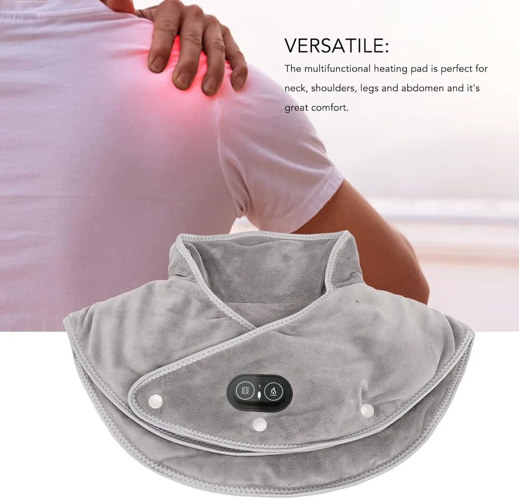 USB Electric Heating Neck & Shoulder Massager Wrap Pad