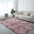 Tie-Dye Plush Carpet Non-Slip Multi-Room Decoration Soft Fluffy Home Mat