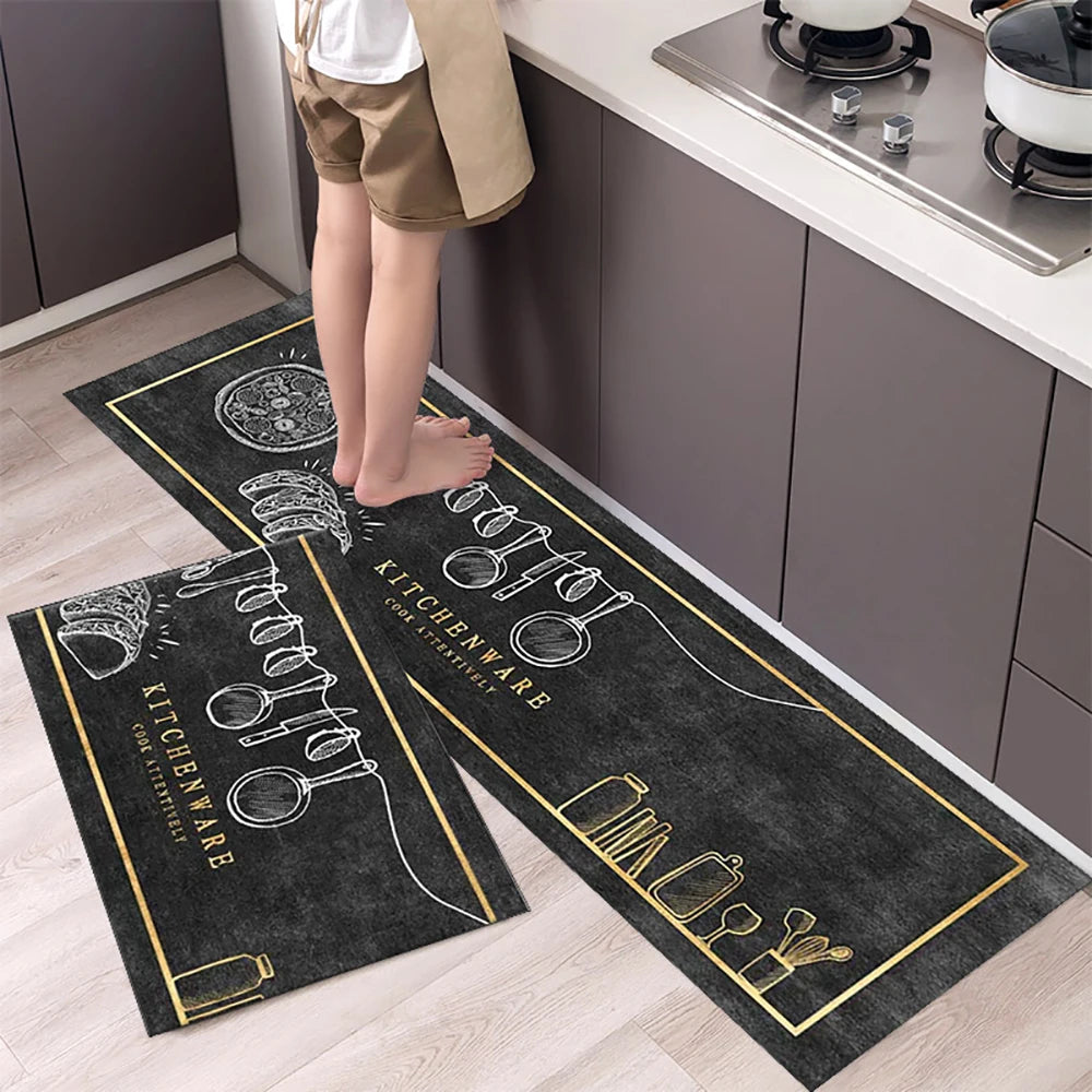 Kitchen Floor Mat Soft Washable Anti-Slip Carpet
