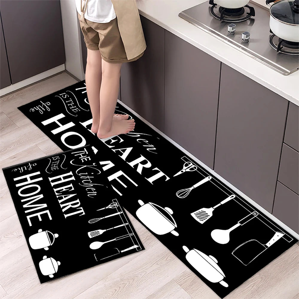 Kitchen Floor Mat Soft Washable Anti-Slip Carpet