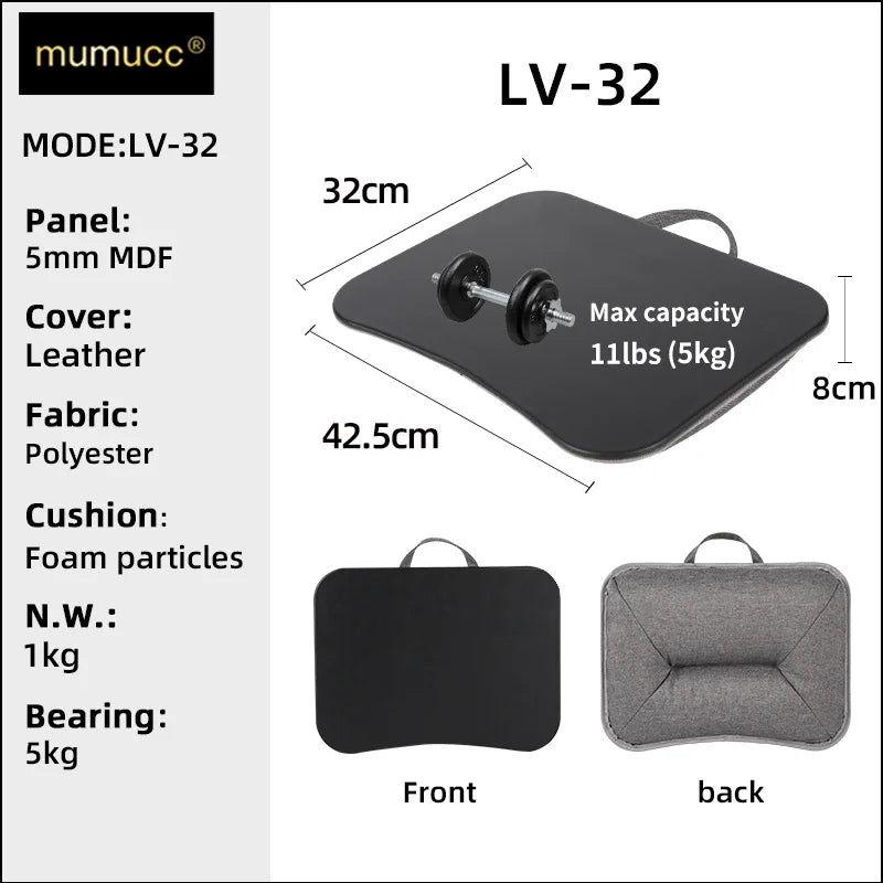 Multifunctional Laptop Desk With Foam Particle Filled Cushion & Hard Mouse Pad