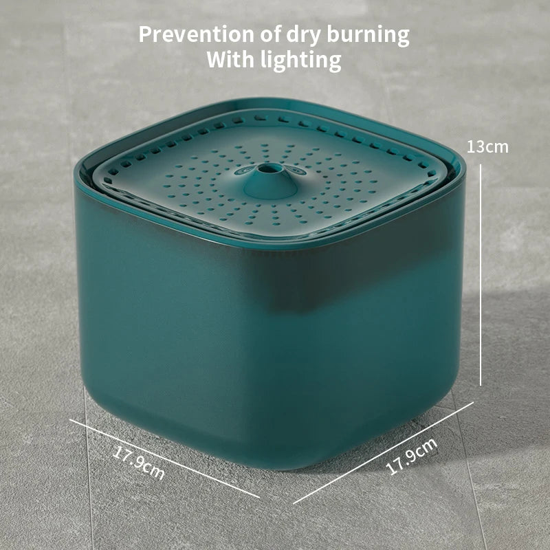3L Auto Recirculate Cat Water Drinking Fountain With Large Capacity Filtering USB Electric Mute