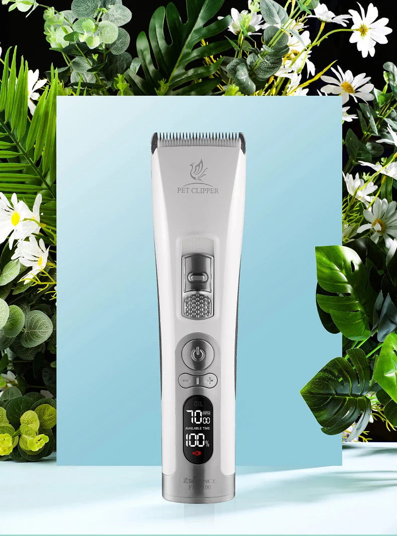Professional LCD Screen Dog and Cat Electrical Grooming Clippers and Trimmers With Rechargeable Haircut Machine