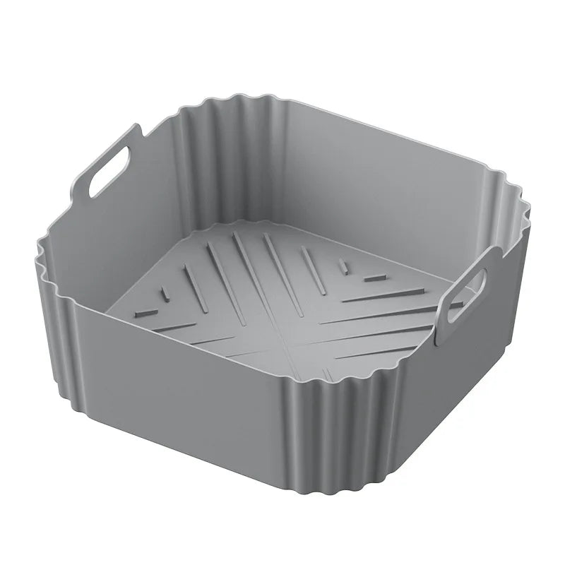 22.5cm Silicone Air Fryer Liners Reusable Non-Stick Basket 5-8QT Air Fryer Accessories