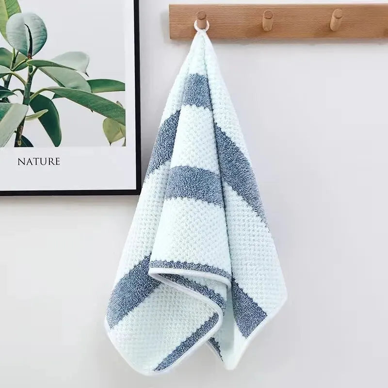 Cotton Bath Towel and Washcloth Solid Color Soft Absorbent Multipurpose Towels