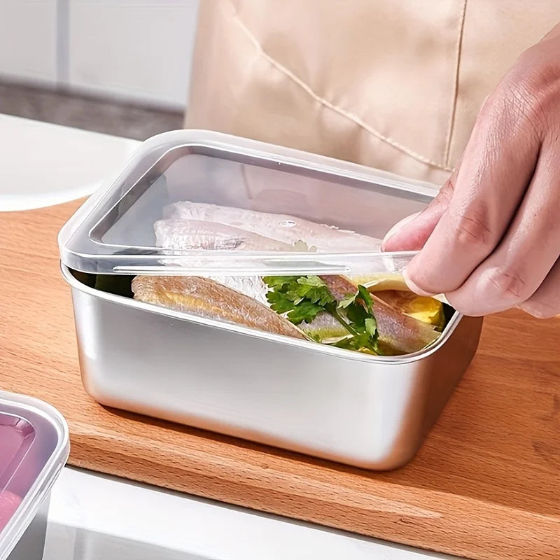 5pc Airtight Dishwasher Safe Stainless Steel Food Storage Containers Set