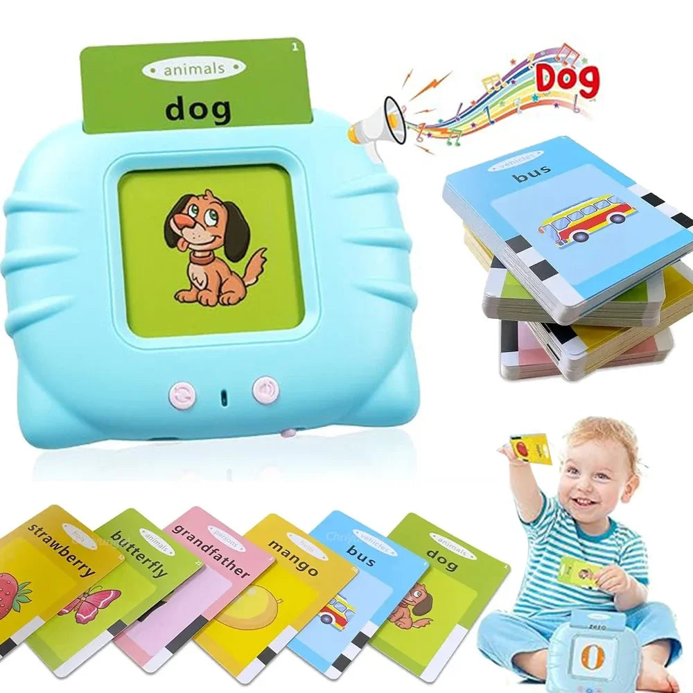 Early Education Flash Card Learning Toys Talking Flashcards for Kids Preschool English Electronic Audio Book Machine