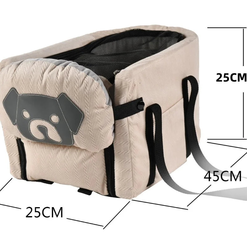 Travel Pet Car Seat Cover Foldable Hammock, Pet Harness & Bag Basket