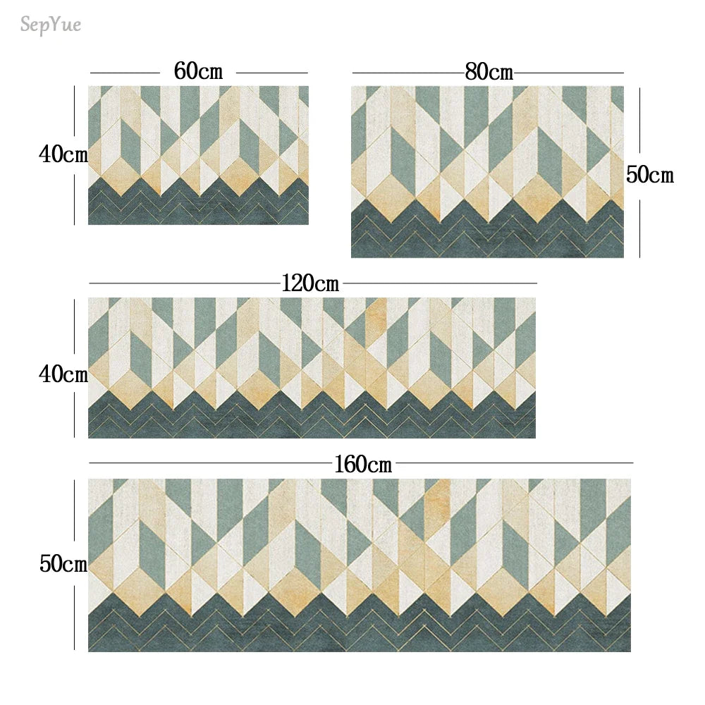 Kitchen Floor Mat Soft Washable Anti-Slip Carpet