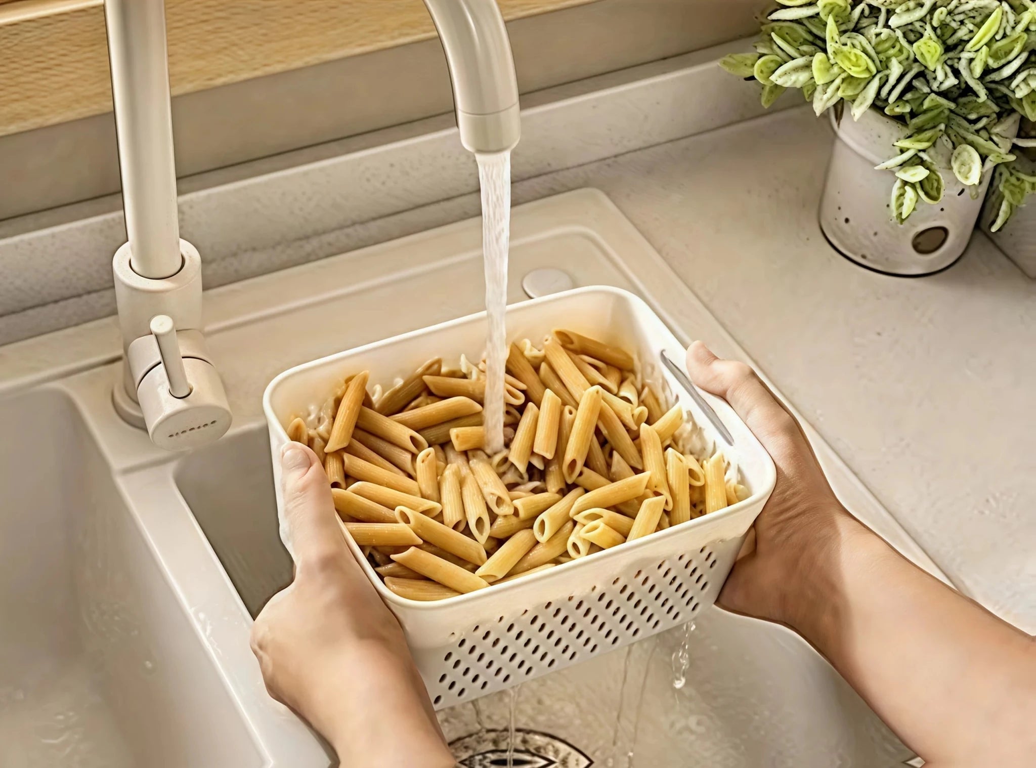 9Pcs/set Fruit and Vegetable Storage Containers for Fridge with Removable Colander, All-In-One Fruit Washing Bowl with Strainer - Lovies Kitchenwares