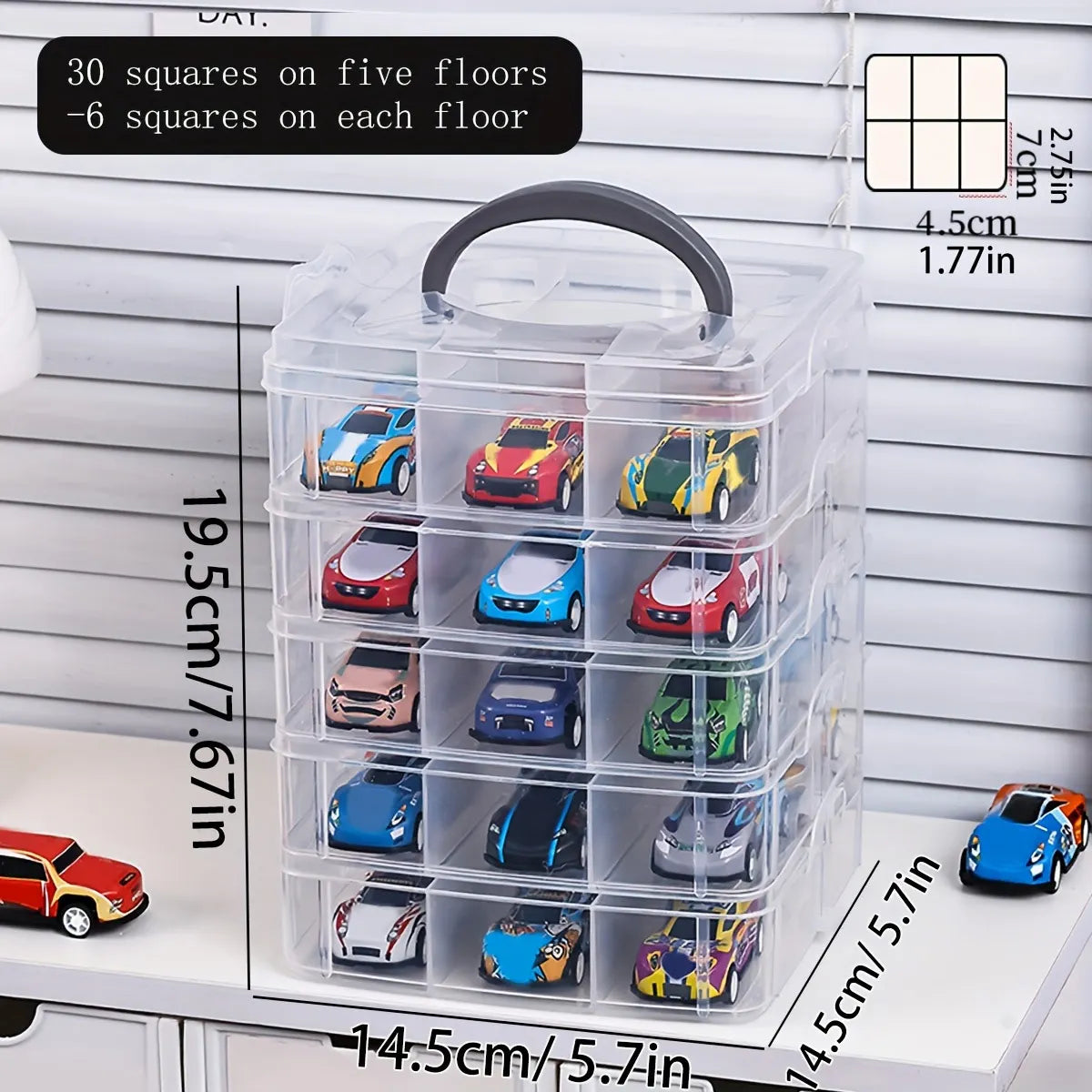 1pc Transparent toy &  multi-purpose dustproof and moisture-proof portable storage box.