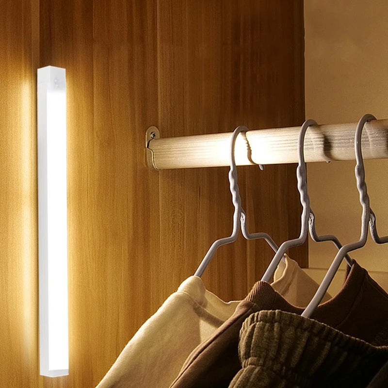 Rechargeable Magnetic Motion Sensor LED Bar Light Induction Portable Cordless Night Light