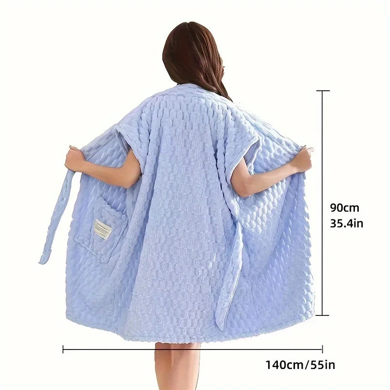 Golden Turtle Velvet Bathrobe Comfortable, Skin friendly, Absorbent, Quick Bathing Towel