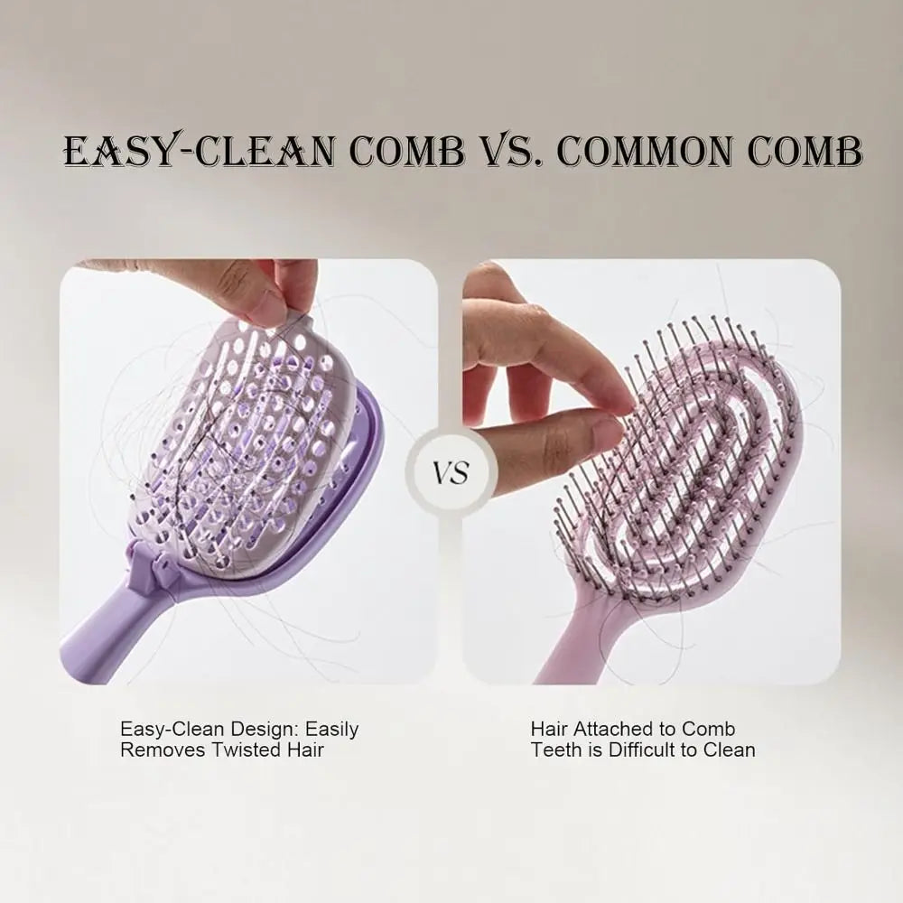 New Foldable Scalp Massaging Self-cleaning Portable Hair Brush