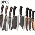 8PCS Stainless Steel Forged Professional Kitchen Chef Knife Set
