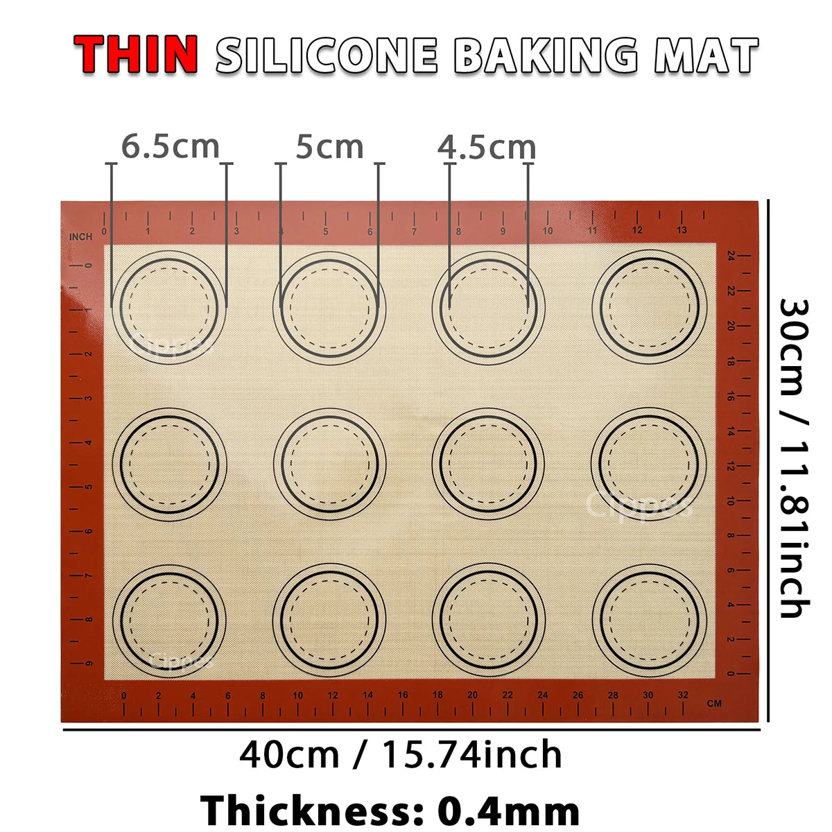 1PC Silicone Baking Mat for Oven, Reusable Non Stick Heat Resistant Bakeware Liner