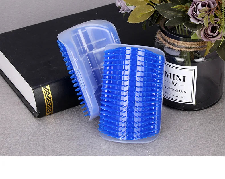 Massage Pet Cat Brush Corner Scraper Hair Remover With Removable Scratcher Comb